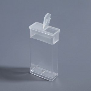 Органайзер для хранения, 64 баночки, 10 мл, 22.3x13x5.5 см, с наклейками, прозрачный