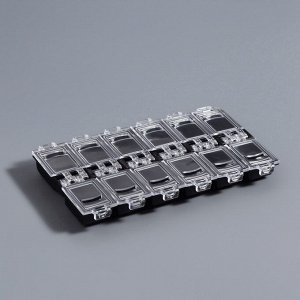 Органайзер для хранения мелочей, 12 ячеек, 13x7.5x1.4 см, МИКС