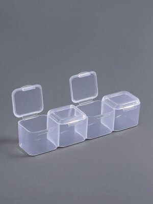 Органайзер для хранения мелочей, 56 ячеек, 21x17.5x2.7 см, прозрачный