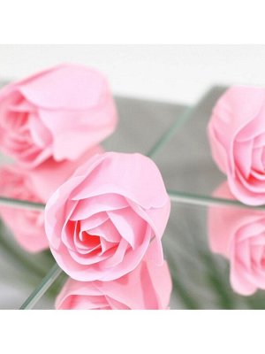 Мыльные розочки, розовые, набор 9 шт.