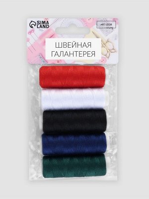 Набор ниток «Базовый», 40/2, 200 м, 5 шт., разноцветный
