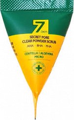 May Island 7 Days Secret Pore Clear Powder Scrub - Скраб для глубокого очищения пор с экстрактом алоэ, центеллой 5г ( 1 шт)