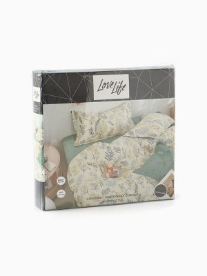 КПБ LoveLife 2сп "Нежность",175х215см, 200х225см, 50х70см-2шт,100%хл,сатин 125г/м²