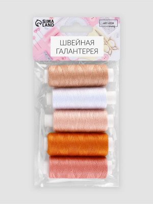 Нитки «Уютный закат», 40/2, 200 м, набор 5 шт., разноцветные