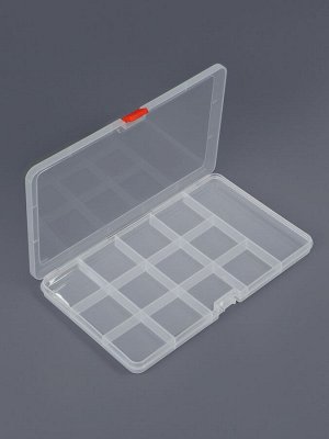 Органайзер для хранения мелочей, 13 ячеек, 21x12.5x1.5 см, прозрачный