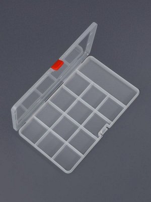 Органайзер для хранения мелочей, 13 ячеек, 21x12.5x1.5 см, прозрачный