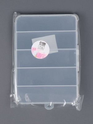 Органайзер для хранения мелочей, с подвесом, 5 ячеек, 15x10.5x1.8 см, прозрачный