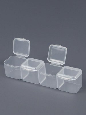 Органайзер для хранения мелочей, 56 ячеек, 21x17.5x2.5 см, прозрачный