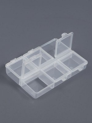 Органайзер для хранения мелочей, 6 ячеек, 8x6x1.5 см, прозрачный