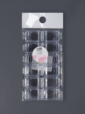 Органайзер для хранения мелочей, 12 ячеек, 13.2x7.5x1.5 см, прозрачный