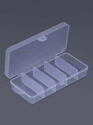 Органайзер для хранения мелочей, с подвесом, 5 ячеек, 12.8x6x2.5 см, прозрачный