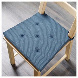 Подушка на стул, серо-синий. 35/42x40x4см