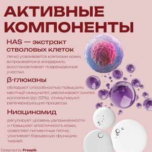 Омолаживающая биоцеллюлозная маска со стволовыми клетками ниацинамидом и β-глюканами Spa Treatment HAS Bio Mask R