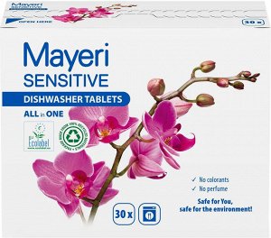 MAYERI Sensitive ЭКО Таблетки для посудомоечных машин 30 шт