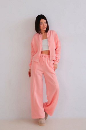 Костюм спортивный розовый (футер с начесом)