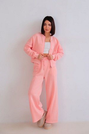Костюм спортивный розовый (футер с начесом)