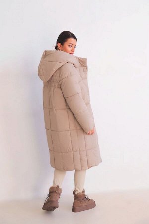 Пальто + ДЛИНА: 104 (+-3) см.
+ СОСТАВ: ПЭ 100%; подклад: ПЭ 100%; утеплитель: 150 г/м
+ ПАРАМЕТРЫ МОДЕЛИ: 81/62/88, рост модели 172 см.
+ ОБРАЗЕЦ НА МОДЕЛИ: 42