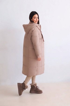 Пальто + ДЛИНА: 108 (+-3) см.
+ СОСТАВ: ПЭ 100%; подклад: ПЭ 100%; утеплитель: 150 г/м
+ ПАРАМЕТРЫ МОДЕЛИ: 81/60/91, рост модели 165 см.
+ ОБРАЗЕЦ НА МОДЕЛИ: 42-44