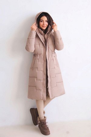 Пальто + ДЛИНА: 101 (+-3) см.
+ СОСТАВ: ПЭ 100%; подклад: ПЭ 100%; утеплитель: 150 г/м
+ ПАРАМЕТРЫ МОДЕЛИ: 81/60/91, рост модели 165 см.
+ ОБРАЗЕЦ НА МОДЕЛИ: 42
