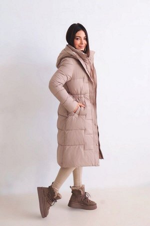 Пальто + ДЛИНА: 101 (+-3) см.
+ СОСТАВ: ПЭ 100%; подклад: ПЭ 100%; утеплитель: 150 г/м
+ ПАРАМЕТРЫ МОДЕЛИ: 81/60/91, рост модели 165 см.
+ ОБРАЗЕЦ НА МОДЕЛИ: 42