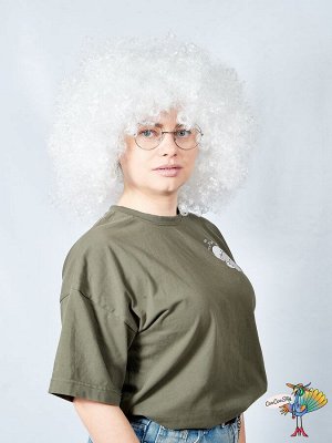 парик Африканские кудри белый, искусственный волос