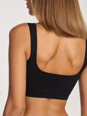 Intimidea BODYEFFECT Comfort bra SUPPORT. Корректирующий топ из микрофибры с естественной поддержкой и мягкими комфортными бретелями, без косточек. (Nero -черный) пр. Италия.