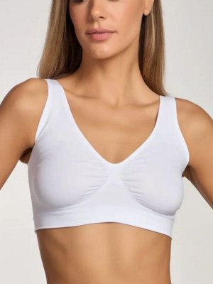 Intimidea BODYEFFECT Comfort bra SUPPORT. Корректирующий топ из микрофибры с естественной поддержкой и мягкими комфортными бретелями, без косточек. (Bianco -белый) пр. Италия.