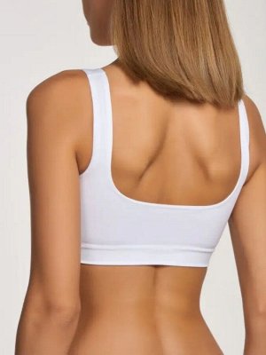 Intimidea BODYEFFECT Comfort bra SUPPORT. Корректирующий топ из микрофибры с естественной поддержкой и мягкими комфортными бретелями, без косточек. (Bianco -белый) пр. Италия.