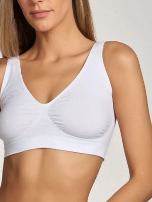Intimidea BODYEFFECT Comfort bra SUPPORT. Корректирующий топ из микрофибры с естественной поддержкой и мягкими комфортными бретелями, без косточек. (Bianco -белый) пр. Италия.