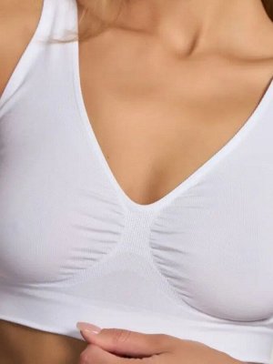 Intimidea BODYEFFECT Comfort bra SUPPORT. Корректирующий топ из микрофибры с естественной поддержкой и мягкими комфортными бретелями, без косточек. (Bianco -белый) пр. Италия.