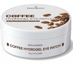 BeauuGreen Coffee Hydrogel Eye Patch, 30pair - Тонизирующие гидрогелевые патчи с кофеином