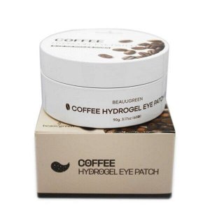 BeauuGreen Coffee Hydrogel Eye Patch, 30pair - Тонизирующие гидрогелевые патчи с кофеином