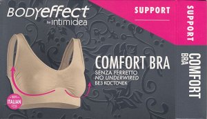 Intimidea BODYEFFECT Comfort bra SUPPORT. Корректирующий топ из микрофибры с естественной поддержкой и мягкими комфортными бретелями, без косточек. (Nero -черный) пр. Италия.