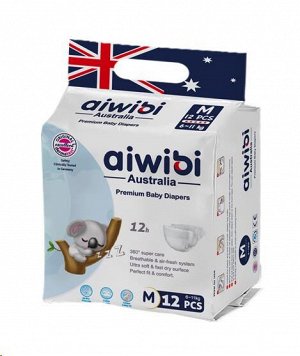 Aiwibi Premium Подгузники детс. (M) 6-11кг (12шт) м/уп / 20шт / AWB07-M-12 / 711217,476357 Код: УТ-00624450