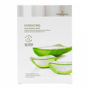 BeauuGreen Premium Aloe Essence Mask, 23g - Тканевая маска для лица с экстрактом алоэ вера