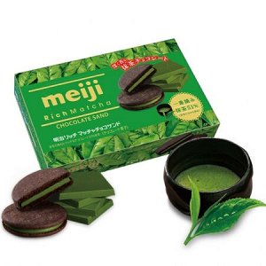Мини-печенье Meiji «Сэндвич» шоколадное с шоколадом матча 127 гр/5