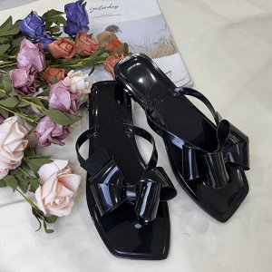 Шлепки с бантиком