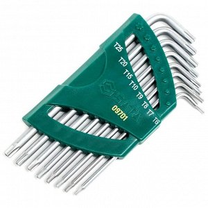 Набор ключей Torx SATA, T6–T25, длинные, с держателем, комплект 8 предметов, арт. Sat-09701