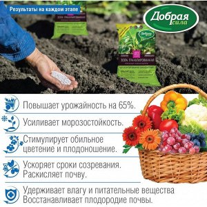 Зола гранулированная - пролонгированное био удобрение Добрая сила, пакет 2 кг