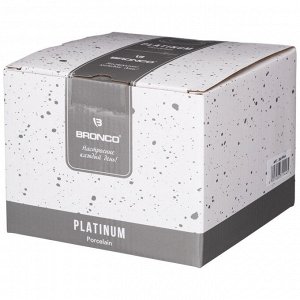 Чайная пара "Platinum Energy" 330 мл – стильный фарфор с платиновым декором, 1 шт.