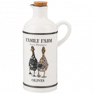 Стильная бутылка для масла "Family Farm" 430 мл, высота 18 см, 1 шт.