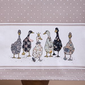 Скатерть FAMILY FARM, 160x220 см, 100% хлопок, капучино, твил с пропиткой, 1 шт.