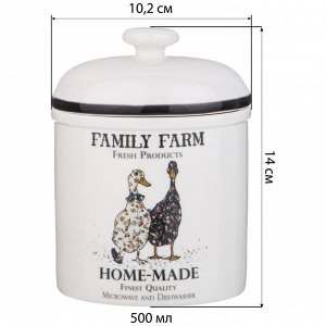 Банка для хранения "Family Farm" 500 мл, высота 14 см, 1 шт.