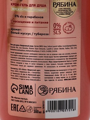 Подарочный набор «Насыщение и питание», гель для душа, 300 мл и крем для тела, 200 мл, Чистое счастье