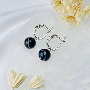 Серьги из полосатого Агата