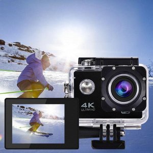 Экшн-камера Cam-16, 4K Ultra HD, 1920*1080 - 30 Fps, 900 мАч, аквабокс + набор креплений, чёрная