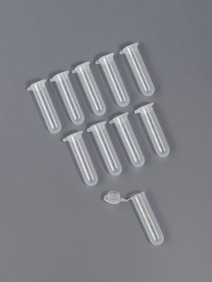 Баночки для хранения, 5 мл, d = 1,3 x 5,3 см, набор - 10 шт, цвет прозрачный