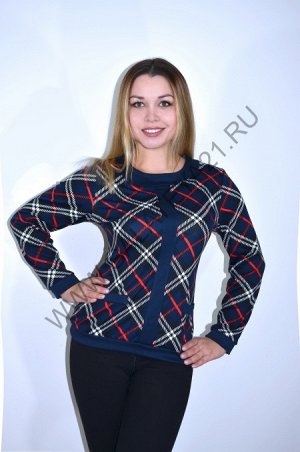 Блуза женская черная в горошек