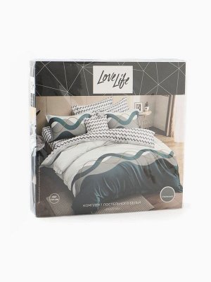 КПБ 1,5сп LoveLife Волна 150*225см, 150*225см, 50*70см-1шт, 75гр/м2, микрофибра