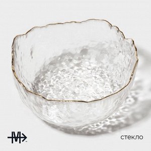 Миска Magistro «Вулкан», 400 мл, 13.5x13.5x6 см, стекло, прозрачная